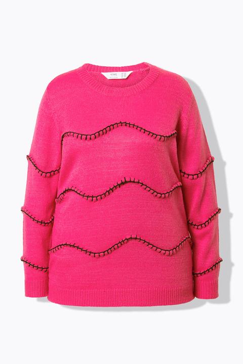 Produktbild Angel of Style Pullover, Straight Fit, Wellenmuster (46)