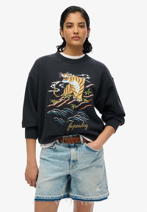 Produktbild Superdry Lässiges Suika Sweatshirt mit Rundhalsausschnitt und Stickerei (XS)
