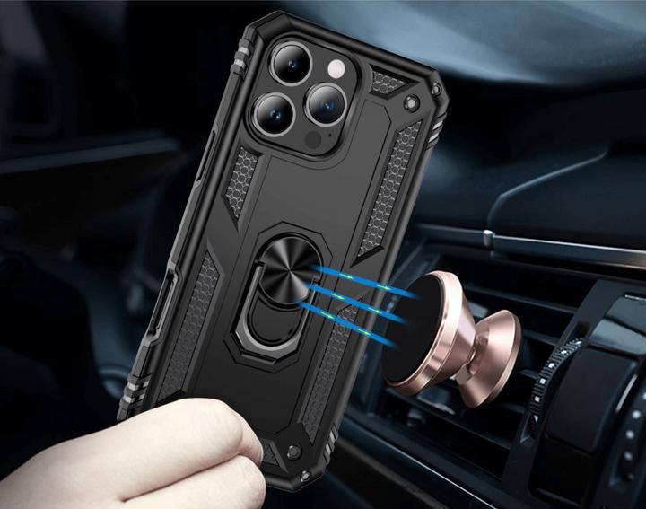 Actual product image Cover-Discount iPhone 16 Pro Max - Armor Case with kickstand (Apple iPhone 16 Pro Max)