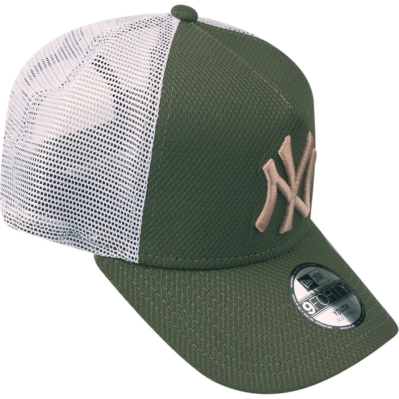 Thumbnail - New Era, Jungen, Cap, Kinder Cap - DIAMOND TRUCKER NY Yankees oliv Child, Grün, (53, 52 C, 54 C)
