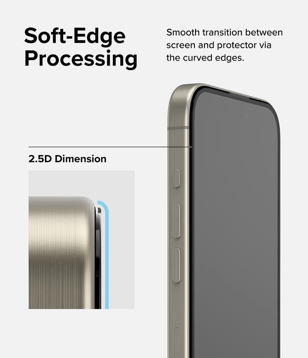 Immagine prodotto Ringke Screen Protector for iPhone 15 Pro Max EASY SLIDE TEMPERED GLASS 2 pack, w installation Jig (2 Pezzo/i, Apple iPhone 15 Pro Max)