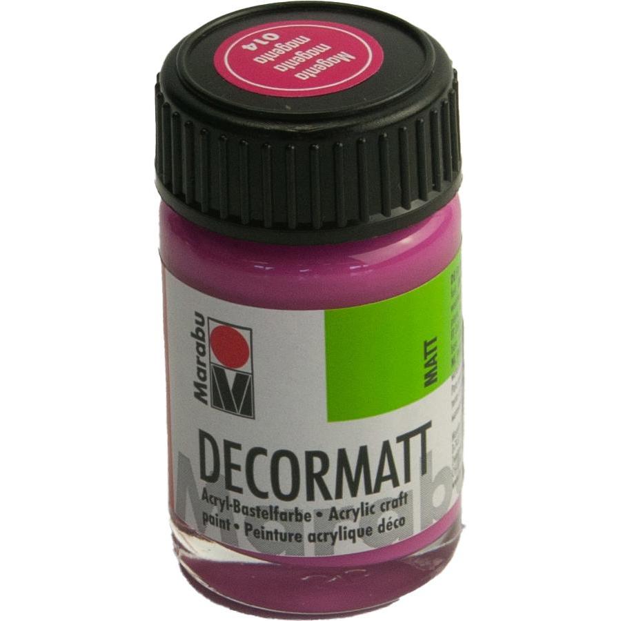 Thumbnail - Marabu, Künstlerfarbe + Bastelfarbe, Decormatt Acryl 15 ml im Glas magenta (Magenta, 15 ml)