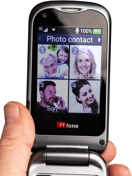 Productafbeelding TTfone TT970 Whatsapp 4G Touchscreen Senior Grote Knop Flip Mobiele Telefoon (2.80", 8 Mpx)