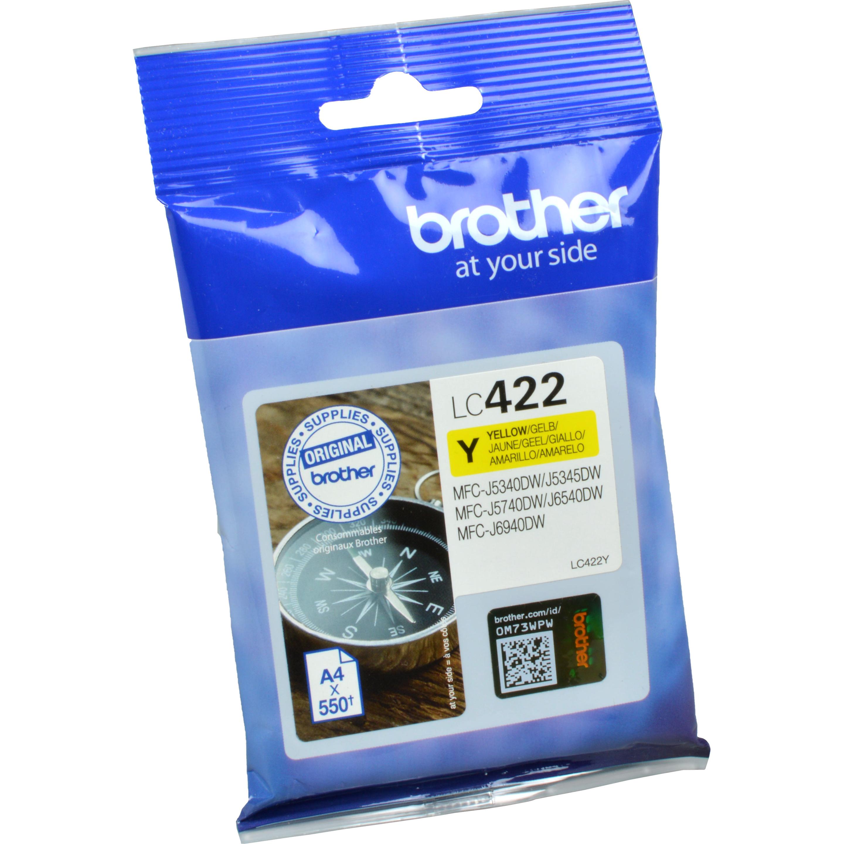 Brother, Druckerpatrone, LC422Y Ink Cartridge For BH19M/B Compatible with MFC-J5340DW MFC-J5740DW MFC-J6540DW MFC-J69 (Y...