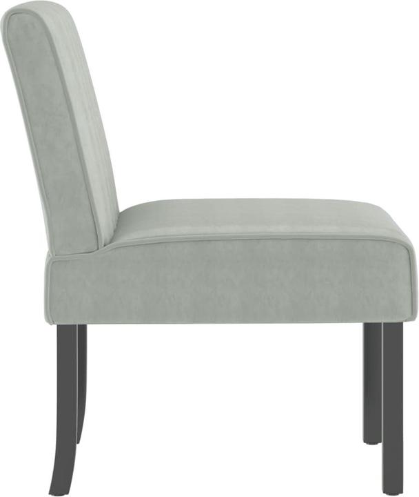 Actual product image vidaXL Polsterstuhl Hellgrau Samt