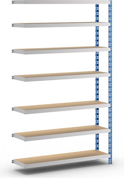 Actual product image eurokraft basic Wide span boltless shelf unit with chipboard shelves, depth 400 mm, extension