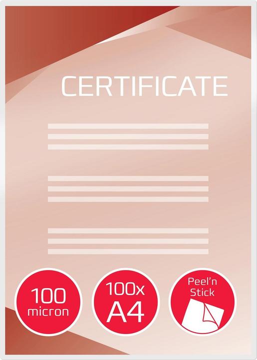 Actual product image GBC Peel Stick Laminating Pouch (A4, 100 pcs., 200 µm)