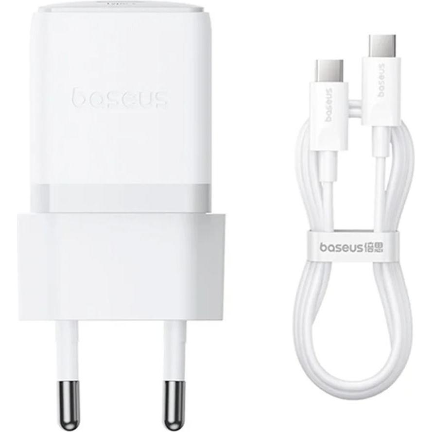 Baseus Caricatore 30W 1xUSB-C P10111605213-01, Caricatore USB, Bianco