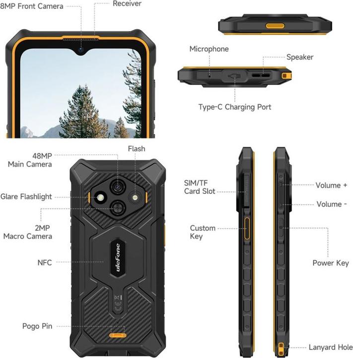 Actual product image Ulefone RUGKING 3 PRO 4G 8/128GB BLACK (128 GB, Black, 6.56", Dual SIM, 4G)