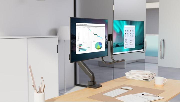 Actual product image Kensington SmartFit dual monitor arm, SmartFit dual (Table, 32.01")