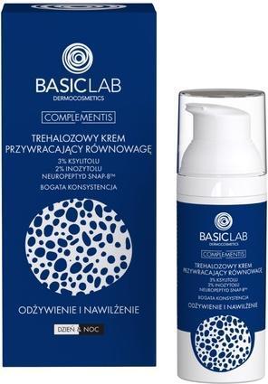 Actual product image BasicLab Complementis Trehalose Balance Restoring Cream 3% Xylitol 2% Inositol Neuropeptide Snap-8Tm (50 ml, Day cream)