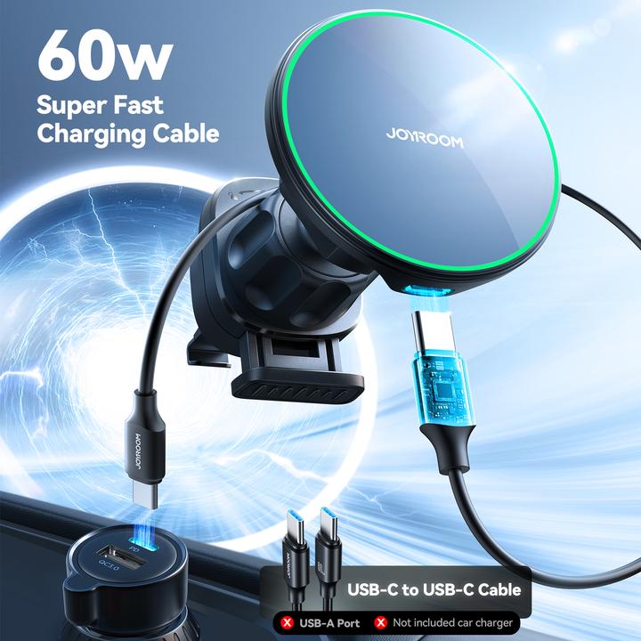 Produktbild Joyroom Magnetic Wireless Car Charger Holder JR-ZS412 black