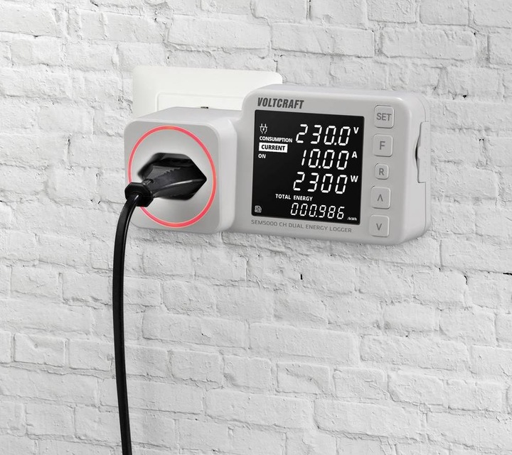 Produktbild Voltcraft SEM5000 CH DUAL Energiekosten-Messgerät Kostenprognose, Alarmfunktion