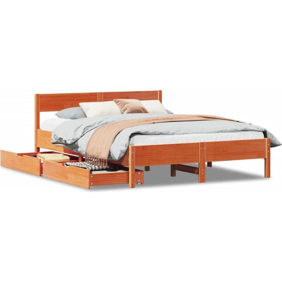 VidaXL, Bett, Bett ohne Matratze (140 x 200 cm)