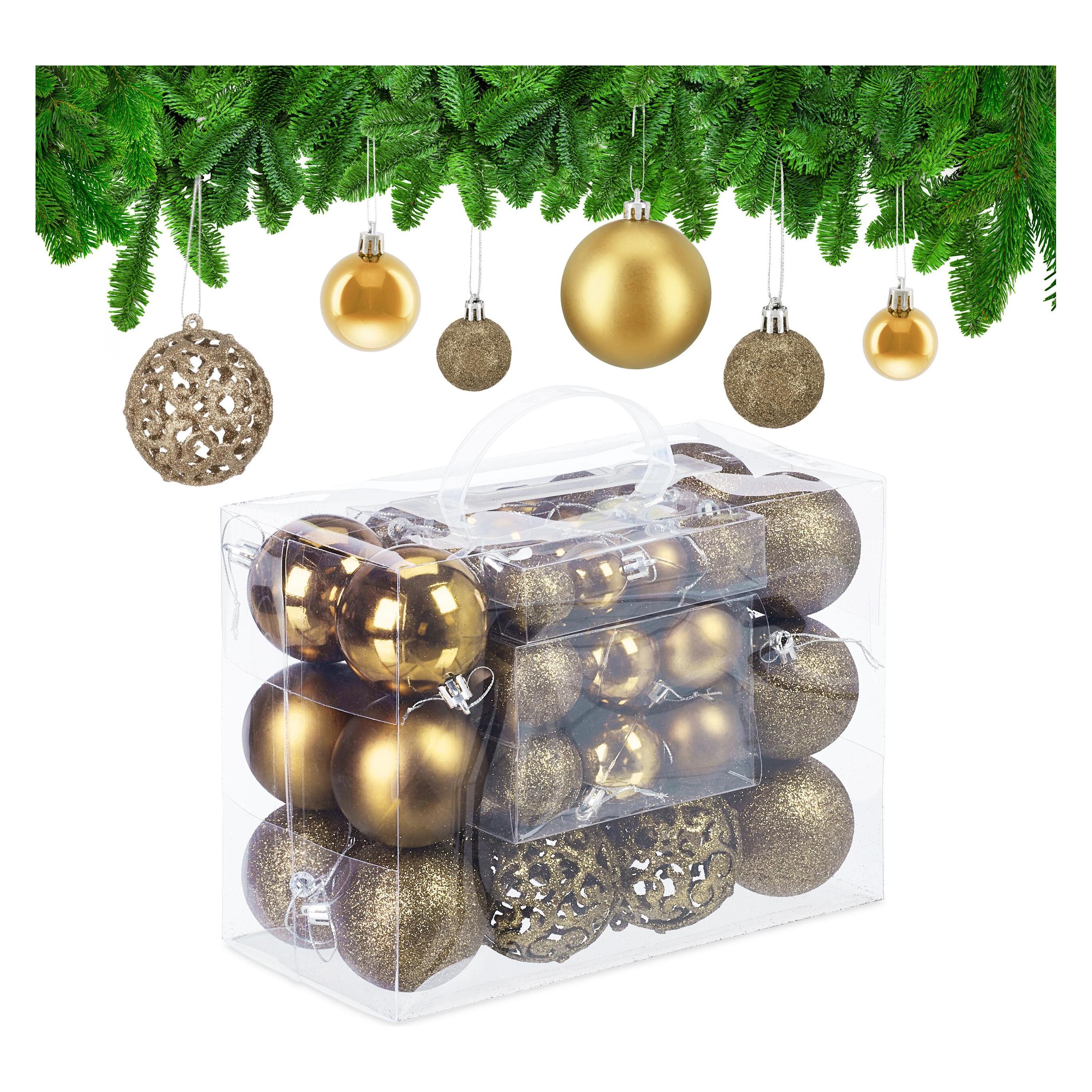 Relaxdays, Kerstboomdecoraties, 50x Palline-natale (50 x)