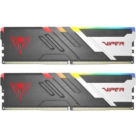 Patriot D564GB 5200-40 Viper Venom RGB K2 PAT (2 x 32GB, 5200 MHz, DDR5-RAM, U-DIMM), RAM, Grau