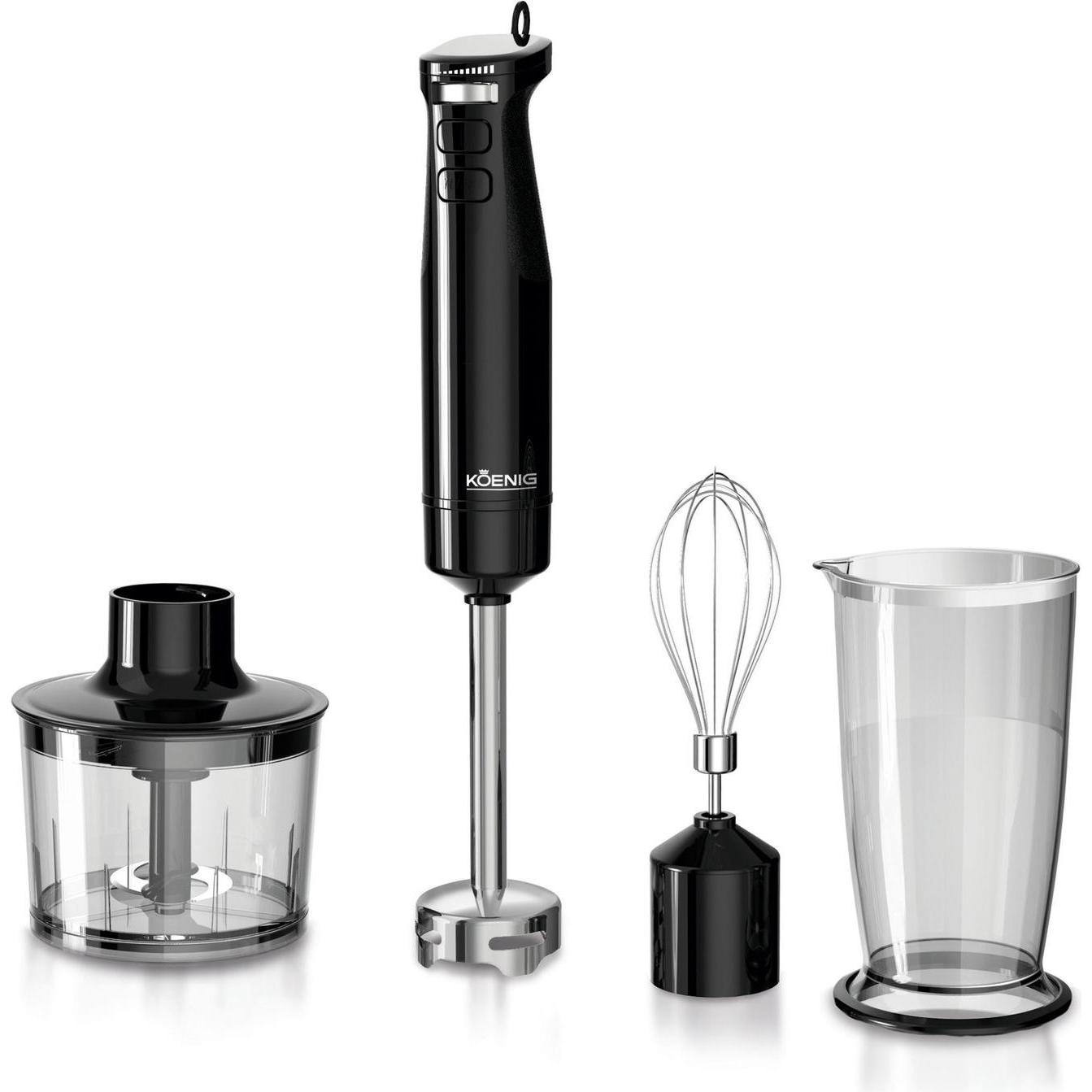 Koenig Black Line B04103, Stabmixer, Schwarz, Silber
