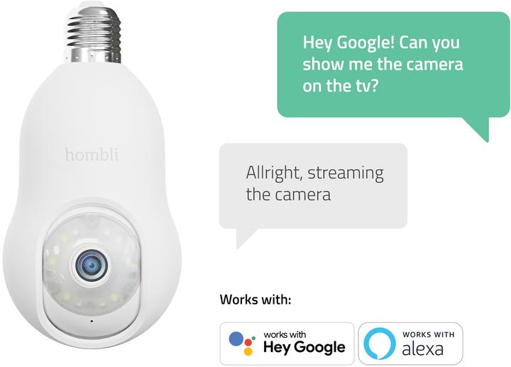 Actual product image Hombli Bulb Cam (2560 x 1440 Pixels)