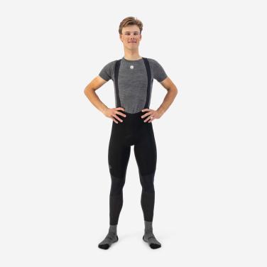 Produktbild Rogelli Distance Radlerhose Herren - Lange Fahrradhose Mit Trager - Schwarz (XXL)