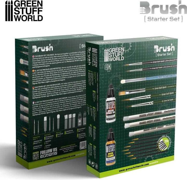 Green Stuff World Set di spazzole iniziale -