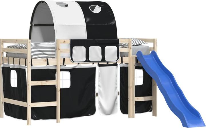 Actual product image vidaXL Curtains for loft bed with tunnel pink polyester, colour