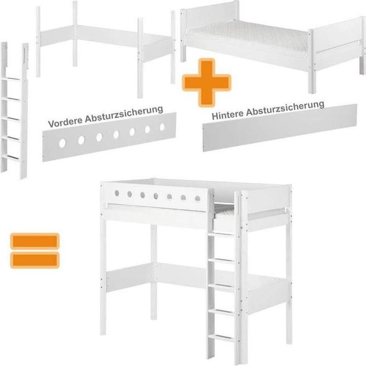Actual product image Flexa Vertical ladder and post frame for loft bed