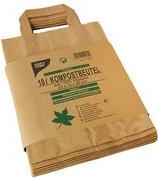 Actual product image Papstar Compost bag with handle, brown, 10 litres, 15s made of 100% waste paper, thickness: 80 g/sqm (15 x, 10 l)
