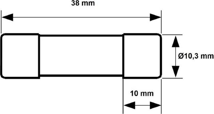 Actual product image Weidmüller 2783230000 FUSE 10X38 10A 1000 VDC GPV Microfuse (Ø x L) 10.3 mm (10 A)