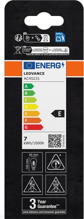 Produktbild Ledvance LED-Vintage-Lampe (E27, 725 lm, 1 x)