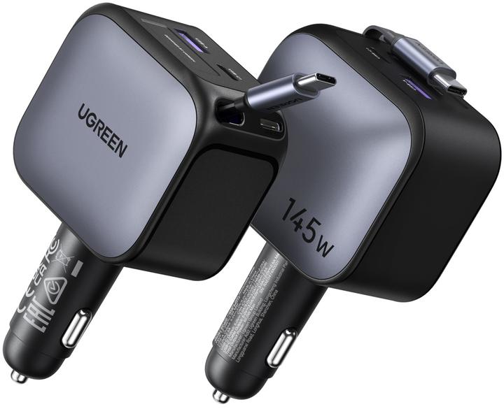 Ugreen 2-Port Fast Charger 145W- Retractable Cable