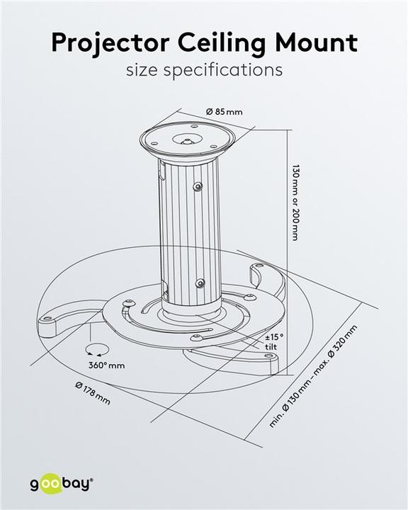 Actual product image Goobay Ceiling mount (Ceiling)