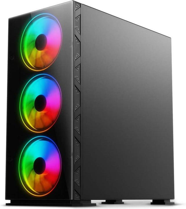 Actual product image Savio PC Case Prime X1 ARGB Glass Black (ATX, mATX, Mini-ATX, ITX)