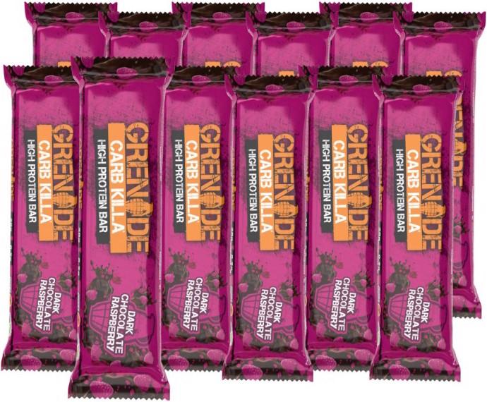 Actual product image Grenade Carb Killa Dark Chocolate Raspberry Protein Bar (12x60g) (Raspberry, 1 pcs., 720 g)