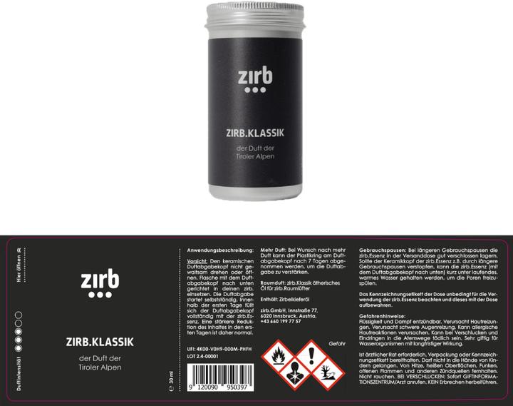 Produktbild Zirb. Zirb (30 ml)