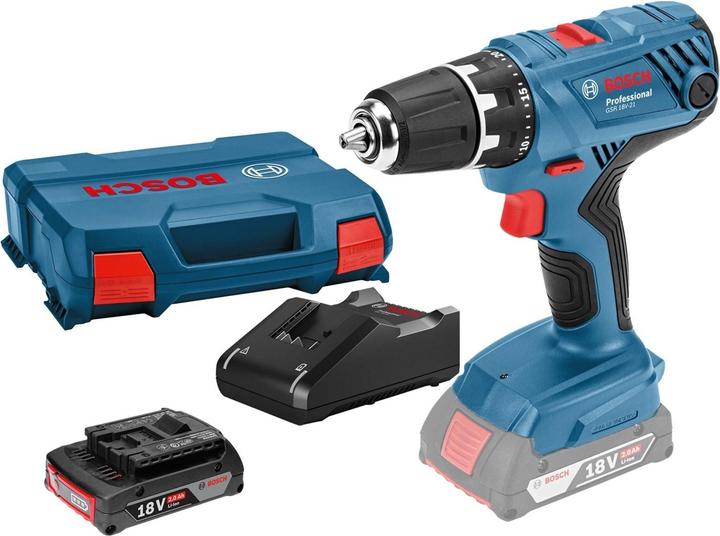 Produktbild Bosch Hausgeräte Akku-Bohrschrauber GSR 18V-21 / 1x 2,0 Ah Akku + Ladegerät in L