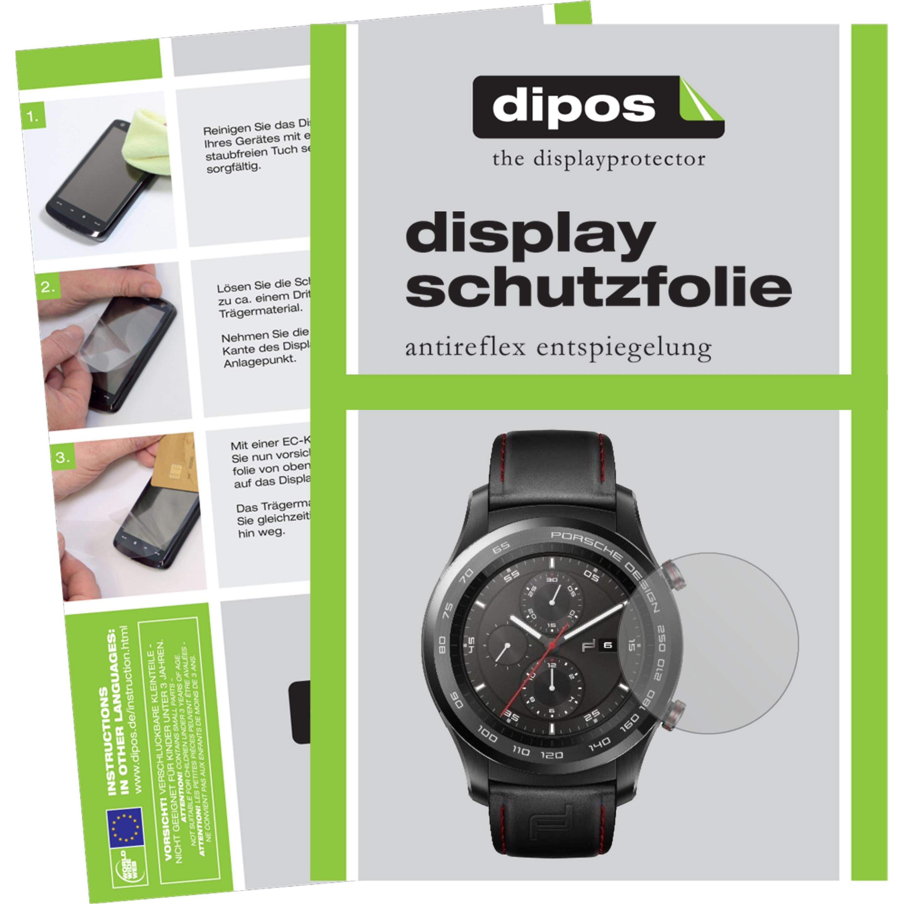 Dipos Displayschutzfolie Antireflex, Smartwatch Schutzfolie, Transparent