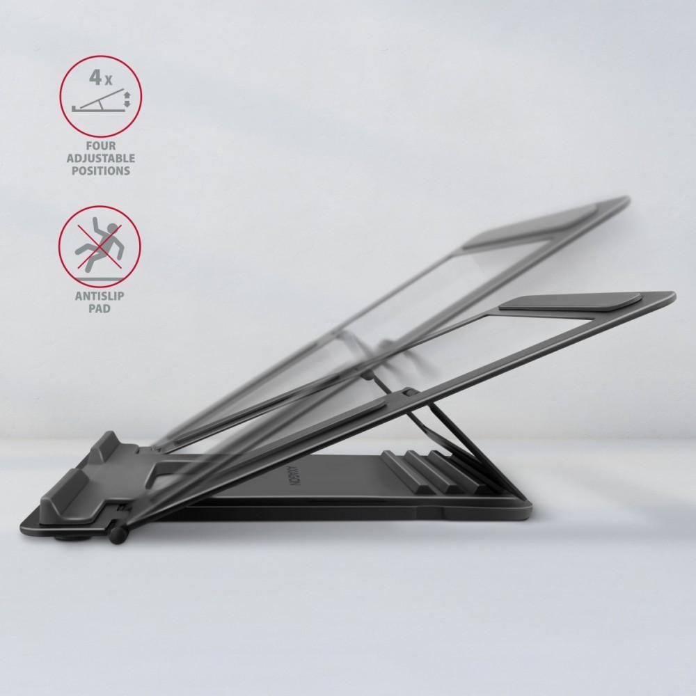 Thumbnail - Axagon STND-L ALU Ständer für 10 bis 16 Zoll Laptops, Notebook Ständer, Silber