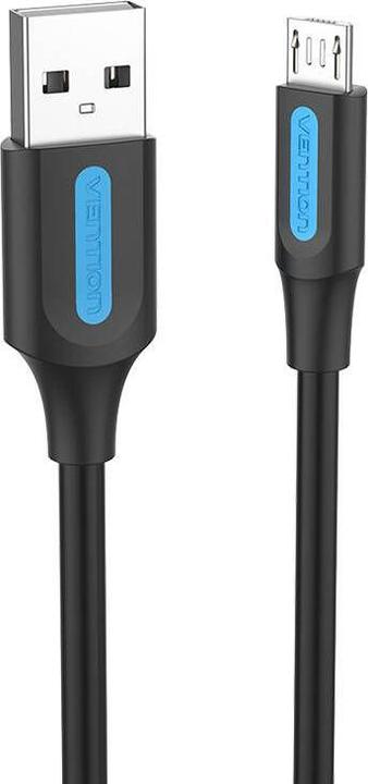Actual product image Vention USB 2.0 A to Micro-B 3A cable 0.5m COLBD black (0.50 m, USB 2.0)