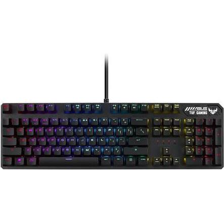 ASUS Klawiatura TUF Gaming K3 Kailh Red (90MP01Q0-BKUA00) (US, Kabelgebunden), Tastatur, Schwarz