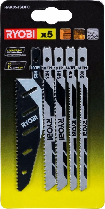 Produktbild Ryobi RAK05JSBFC 5-teiliges Stichsägeblatt-Set