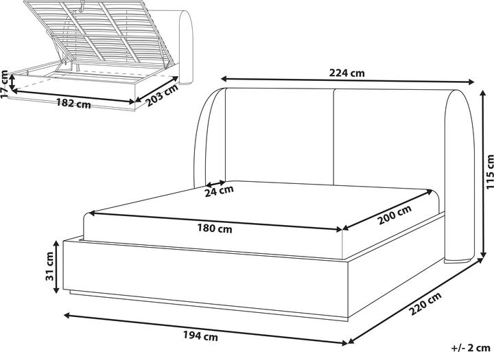 Actual product image Beliani Monestier (180 x 200 cm)