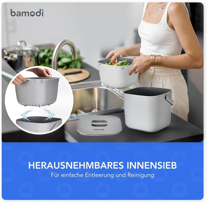 Produktbild Bamodi Biomülleimer mit Doppelfach (7 l)