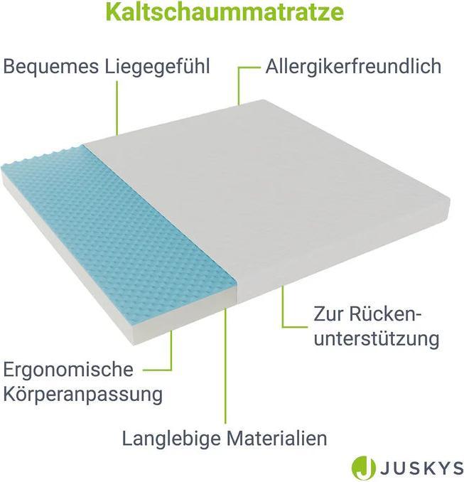 Actual product image Juskys Cold foam mattress (180 x 200 cm, Foam core)