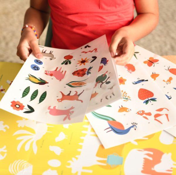 Image du produit Poppik Autocollants Poster éducatif Ferme