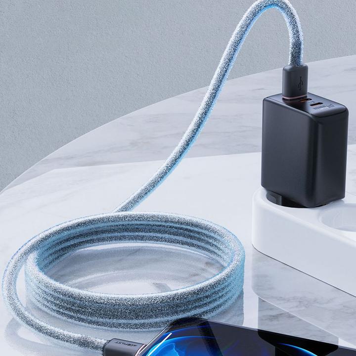 Actual product image Acefast MFI USB cable - lightning 1.2 m, 2.4 A white (C2-02 white) (1.20 m, USB 2.0)