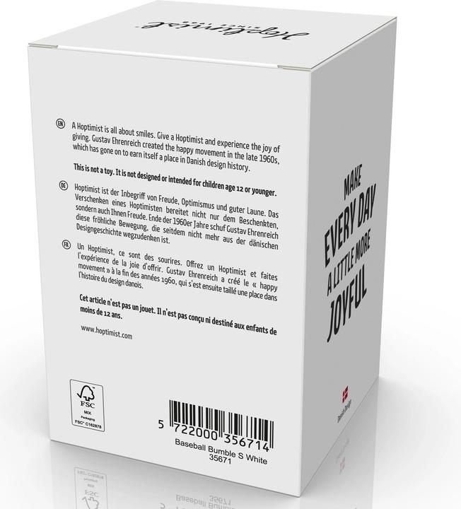 Actual product image Hoptimist Baseball Bumble S White 8cm