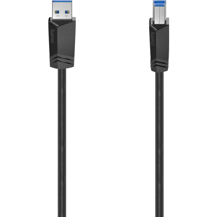 Thumbnail - Hama USB A — USB B (1.50 m, USB 3.2 Gen 1), USB Kabel