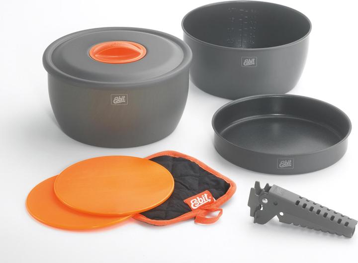 Esbit CW2500NS Aluminium kookset met anti-aanbaklaag