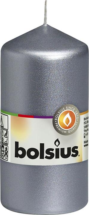 Immagine prodotto Bolsius Candela pilastro 12x5,8cm argento (10 pz.)