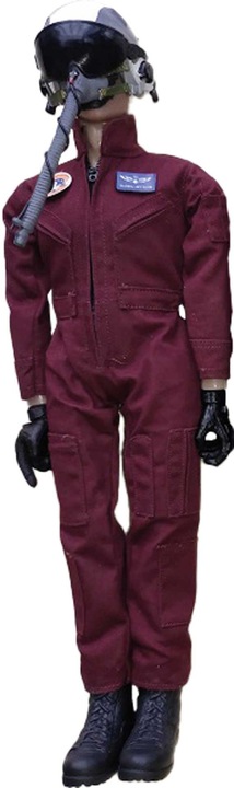 Produktbild Planet-Hobby 1/6 Pilotenfigur Jet mit Helm bordeaux Höhe 315mm, Breite 110mm, Tiefe 60mm Gewicht